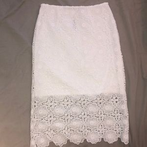beautiful knee length crochet skirt